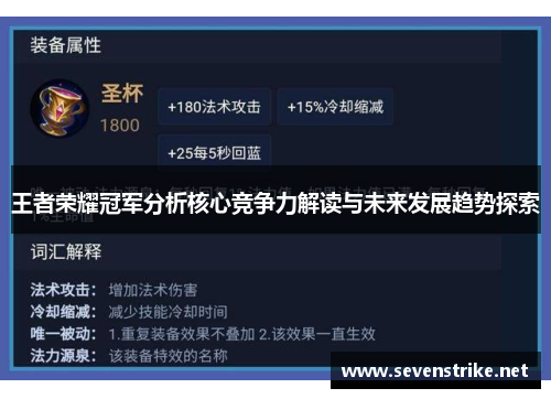 王者荣耀冠军分析核心竞争力解读与未来发展趋势探索